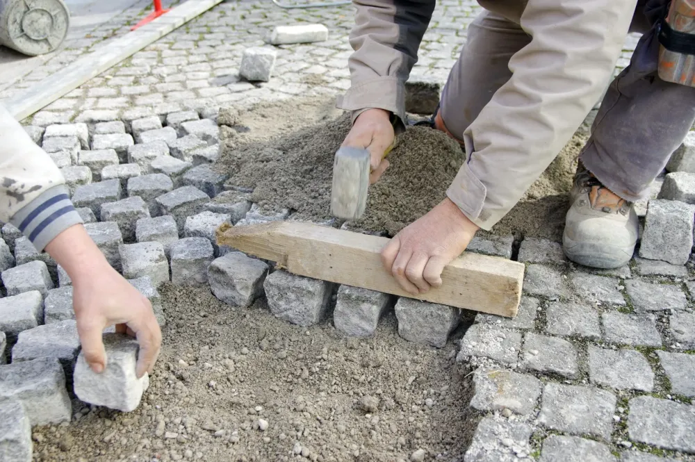 pose de pavés